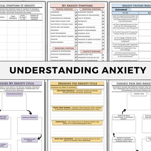 Anxiety Journal, Therapy Journal, Anxiety Worksheets, Mental Health Journal, Therapy Worksheets, Depression, DBT, CBT, Anxiety Tracker bild 4