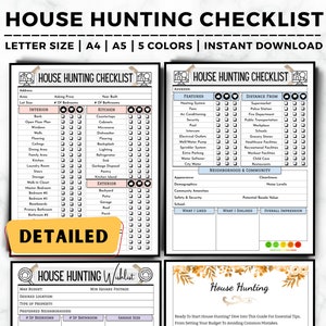 Lista de verificación para la búsqueda de una casa, comprador de una casa, guía de inspección, guía para la compra de una casa, bienes raíces, materiales de marketing para agentes inmobiliarios, tarjeta de puntuación para la búsqueda de una casa