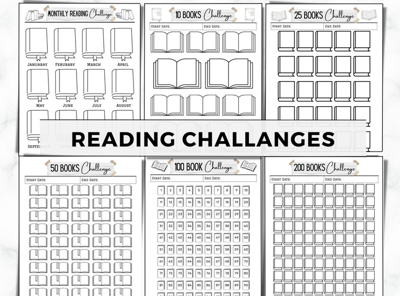 Reading Journal Printable Book Reading Planner Reading - Etsy