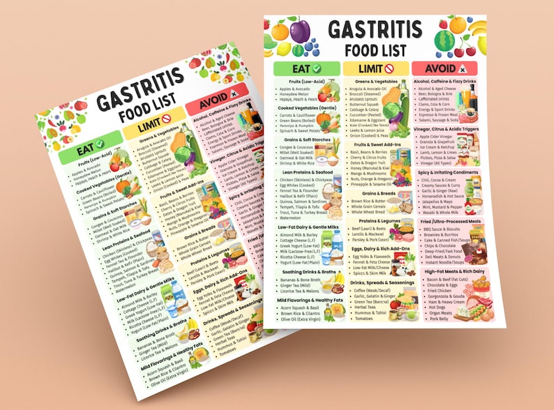 Gastritis Food List, Gastritis Diet Chart, Stomach Friendly Low Acid