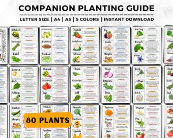 Companion Planting Guide, Garden Planner, Companion Plant, Garden Journal, Garden Planning Chart, Garden Organizer, Companion Planting Chart