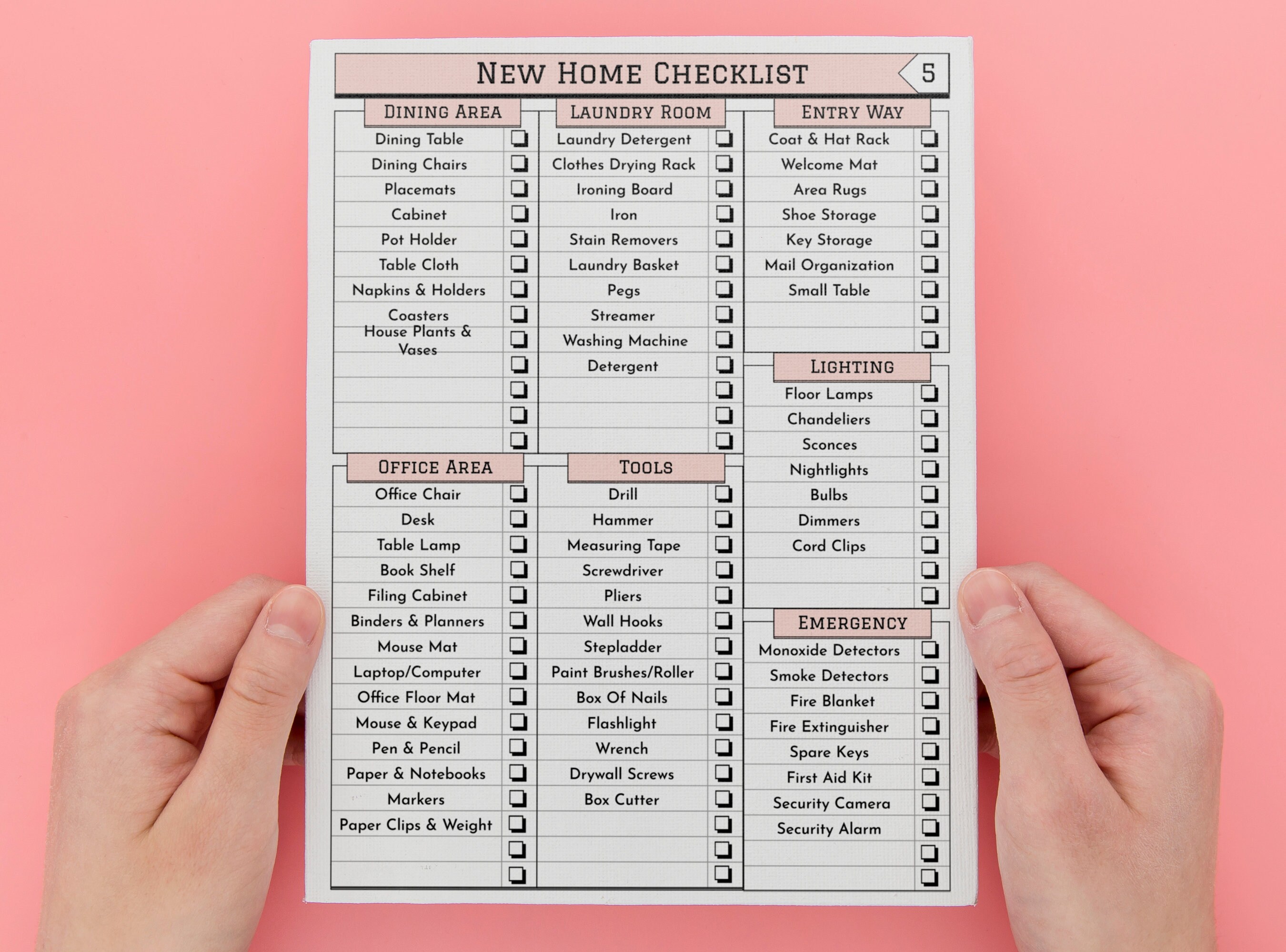 New Home Checklist, New Home Essentials Checklist, Moving Checklist ...