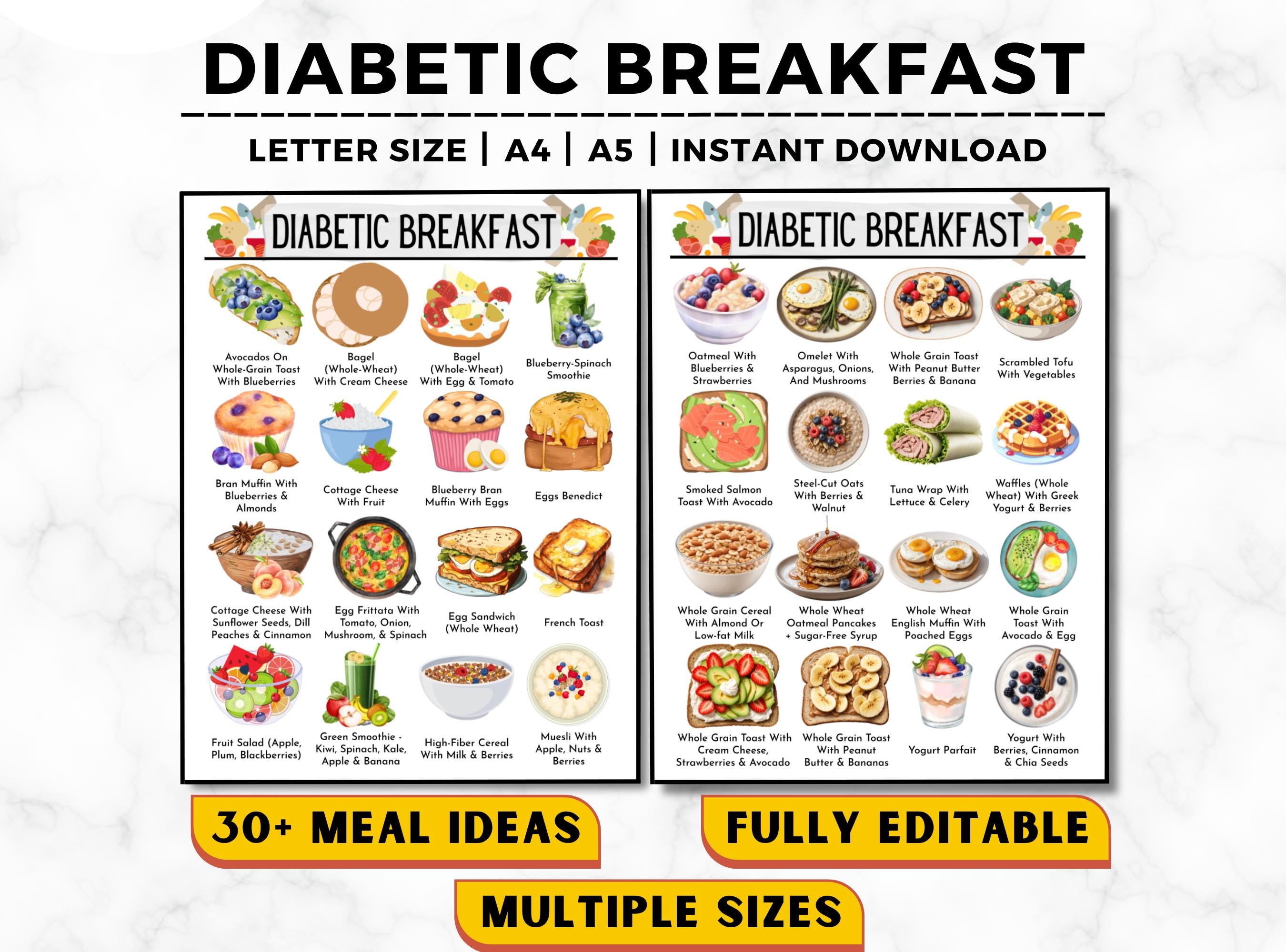 Diabetic Breakfast Ideas, Diabetes Friendly Breakfast, Diabetes Meal Plan, Low-Sugar Breakfast, Low-GI Meal, Healthy Breakfast For Diabetics