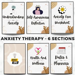 Anxiety Journal, Therapy Journal, Anxiety Worksheets, Mental Health Journal, Therapy Worksheets, Depression, DBT, CBT, Anxiety Tracker bild 2
