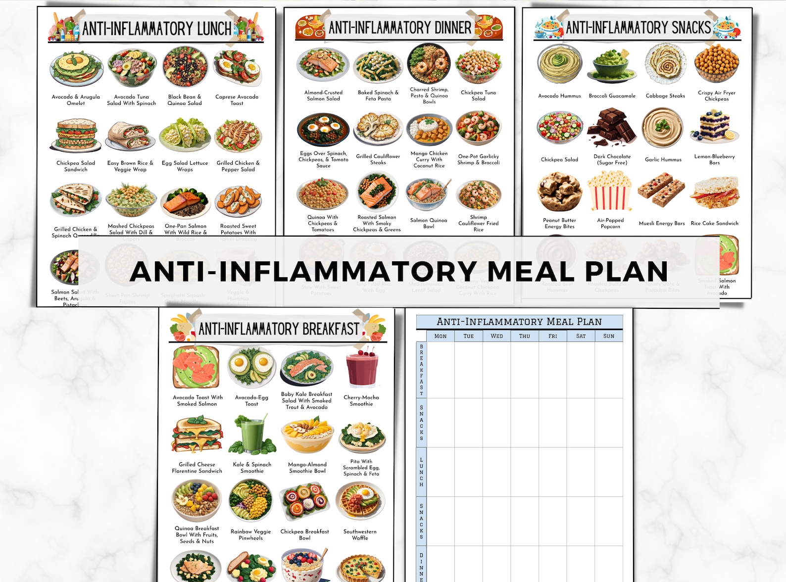 Anti-inflammatory Meal Plan, Anti Inflammatory Food Chart, Gut Health ...