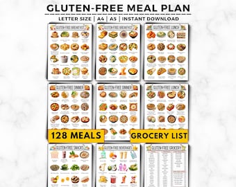 Gluten Free Meal Plan, Gluten Intolerant, Gluten And Dairy Free, Gluten Free Grocery List, Meal Planner, Gluten-Free Food, Diet Plan