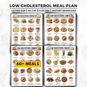 Cholesterol Lowering Food List, Low Cholesterol Meal Plan, Low Cholesterol Grocery List, Cholesterol Meal Planner, Low Cholesterol Diet Plan