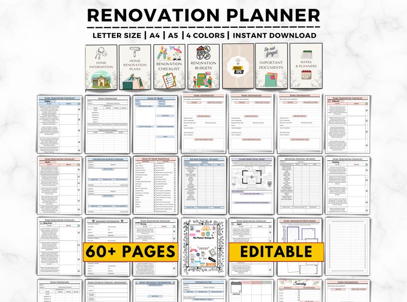 Home Renovation Planner, Home Improvement Planner for DIY Projects ...