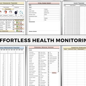 Caregiver Planner Printable, Home Health Care Form, Caregiver Daily Log, Caregiving Checklist, Elder Care Home Health Nurse, Senior Care log image 3