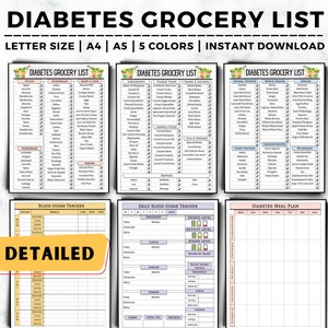 Diabetes Grocery List, Diabetic Food List, Diabetic Friendly Food, Low Sugar Food List, Type 2 Diabetes, Blood Sugar Log, Diabetic Meal Plan