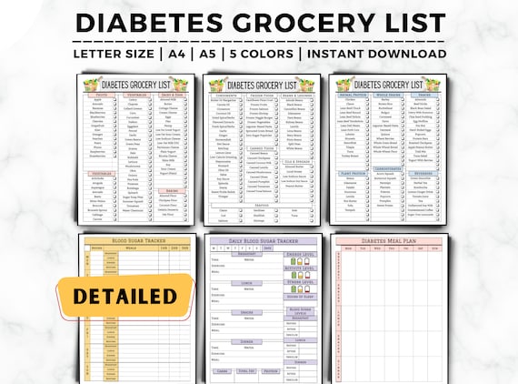 Diabetes Grocery List, Diabetic Food List, Diabetic Friendly Food, Low Sugar Food List, Type 2 Diabetes, Blood Sugar Log, Diabetic Meal Plan