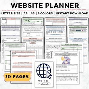 Website Planner, New Website Launch , Website Planner Workbook, Web Development Guide, Website Planning, Website Guide, Website Checklist