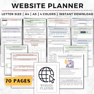 Website Planner, New Website Launch , Website Planner Workbook, Web Development Guide, Website Planning, Website Guide, Website Checklist