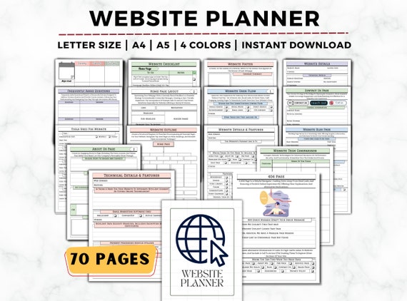 Website Planner, New Website Launch , Website Planner Workbook, Web Development Guide, Website Planning, Website Guide, Website Checklist