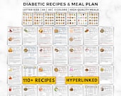 Diabetes Meal Plan Bundle, Diabetic Recipes, Diabetes Cookbook Low Sugar, Diabetic Meal Planner, Diabetic Food Chart, Diabetes Grocery List