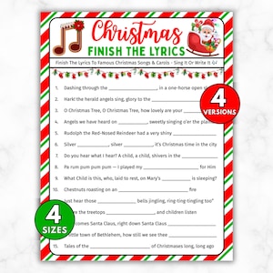 Julen Avsluta Lyriken Spel, Julsångspel, Julmusik Quiz, Roligt Julfestspel För Familjer Vuxna Barn
