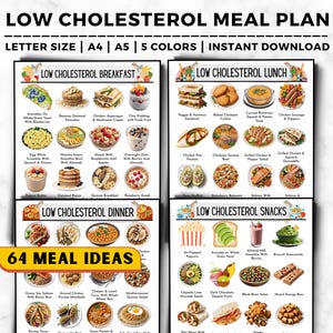 Cholesterol Lowering Food List, Low Cholesterol Meal Plan, Low Cholesterol Grocery List, Cholesterol Meal Planner, Low Cholesterol Diet Plan