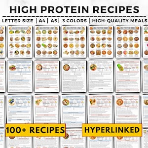 High Protein Recipes, High Protein Meal Plan, Muscle Building & Weight Loss, Low Carb Keto Food List, Grocery List, High Protein Recipe Book
