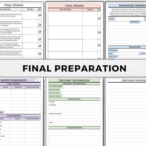 End of Life Planner, Fillable Emergency Planner, Last Wishes Planner, Estate Planning, Will, Final Preparation, What If Binder, Just In Case image 5