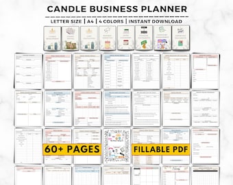 Fillable Candle Making & Testing Template, Candle Making Business Planner, Candle Business, Candle Recipe, Candle Maker, Printable PDF