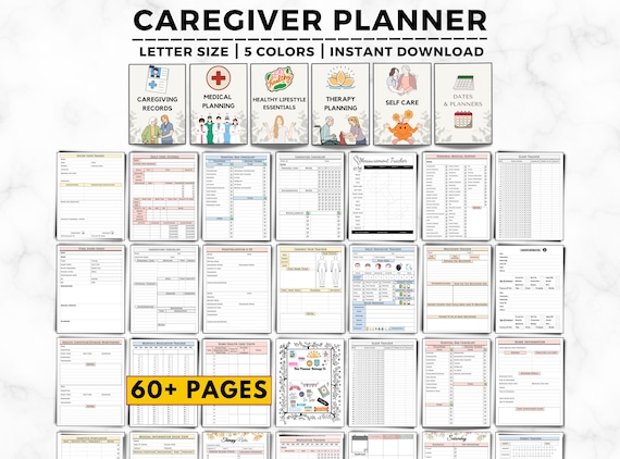 Caregiver Planner Printable, Home Health Care Form, Caregiver Daily Log, Caregiving Checklist, Elder Care Home Health Nurse, Senior Care log
