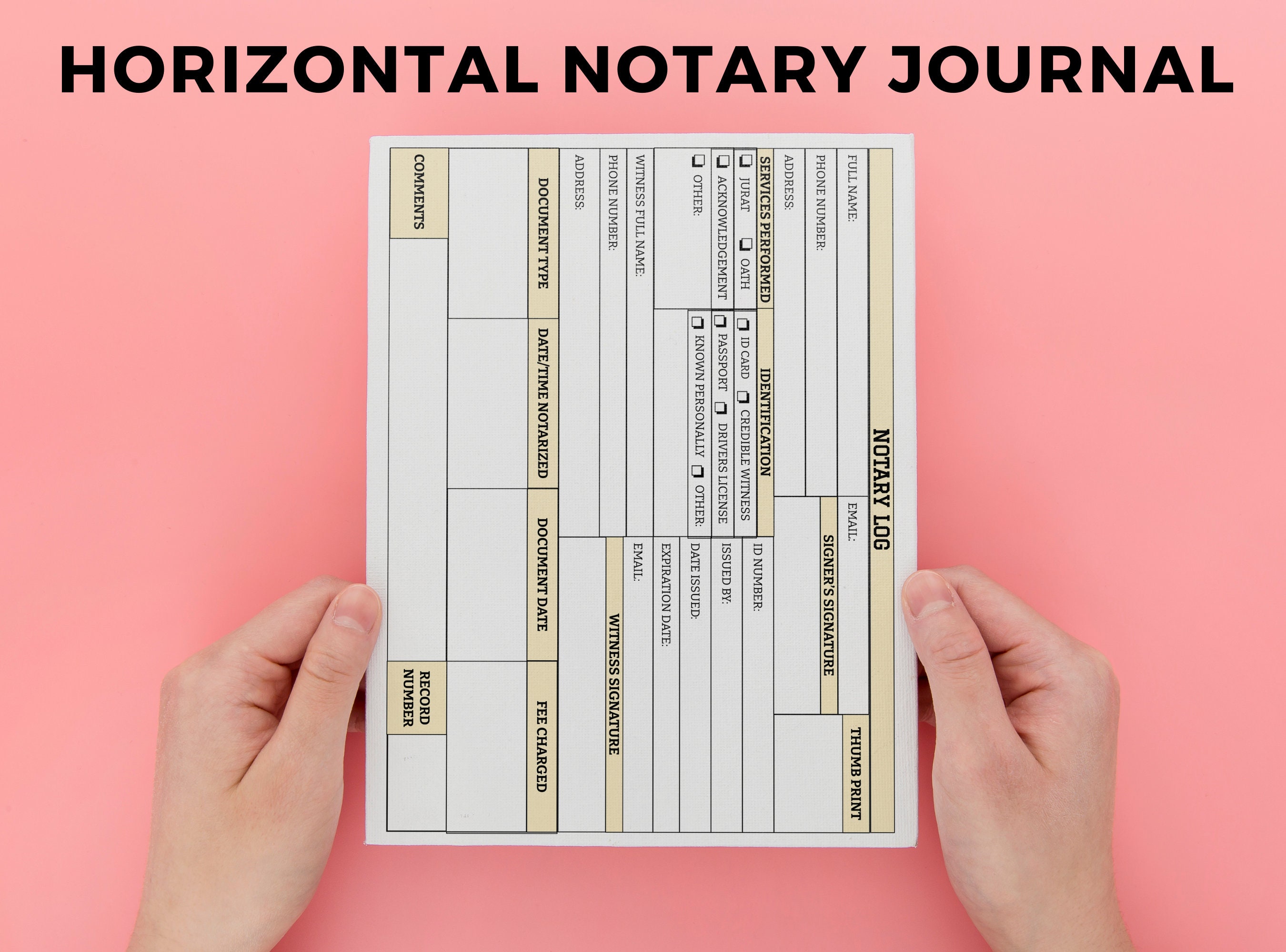 Modern Journal Of Notarial Events: Notary Public Journal For Signing Agents To Record Notarial Acts