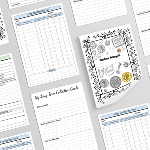 Coin Collection Printable, Coin Inventory Log Book for Coin Collectors ...