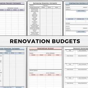 Home Renovation Planner, Home Improvement Planner For DIY Projects, Renovation Checklist, Renovation Budget, Interior Design, House Remodel image 8