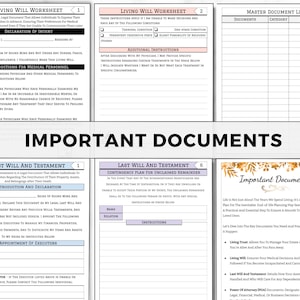 End of Life Planner, Fillable Emergency Planner, Last Wishes Planner, Estate Planning, Will, Final Preparation, What If Binder, Just In Case image 7