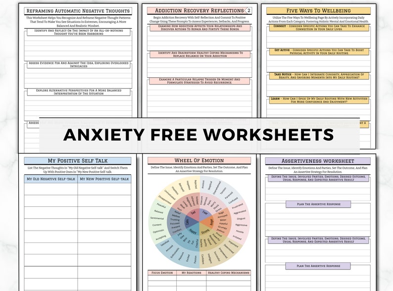 Anxiety Journal, Therapy Journal, Anxiety Worksheets, Mental Health Journal, Therapy Worksheets, Depression, DBT, CBT, Anxiety Tracker bild 5