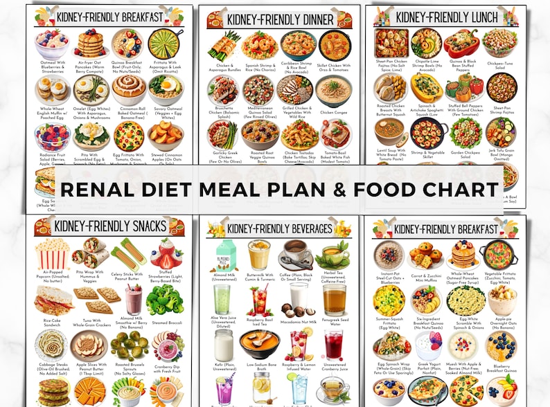 Kidney Disease Meal Plan: 128+ Renal Diet Meal Ideas & Food List ...