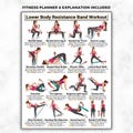 Resistance Band Lower Body Workout Chart, Glute & Leg Exercise Poster, Booty Band Guide At-Home Leg Resistance Tube Workout Home Gym Fitness product logo
