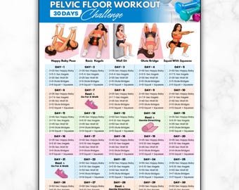 30 Day Pelvic Floor Workout Challenge, Kegel Exercises For Women, Bladder Leak Control, Postpartum Recovery, Core & Pelvic Stability Routine