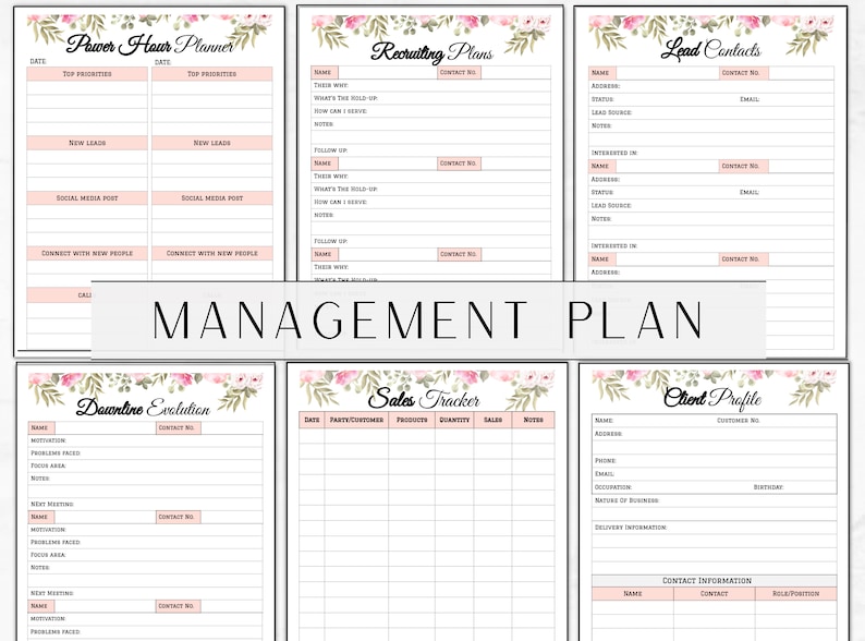 Direct Sales Planner Printable MLM Planner Power Hour - Etsy