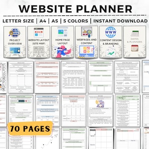 Planejador de sites, Lançamento de novos sites, Apostila do planejador de sites, Guia de desenvolvimento web, Planejamento de sites, Guia de sites, Lista de verificação de sites
