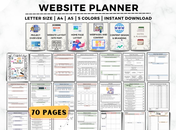 Website Planner, New Website Launch , Website Planner Workbook, Web Development Guide, Website Planning, Website Guide, Website Checklist
