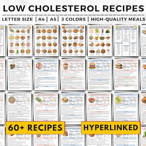 Cholesterol Lowering Food List, Low Cholesterol Meals & Recipes, Low Cholesterol Grocery List, Low Cholesterol Diet, Heart Healthy Cookbook