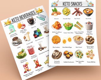 Elenco di snack e bevande chetogeniche: piano alimentare a basso contenuto di carboidrati (download digitale)
