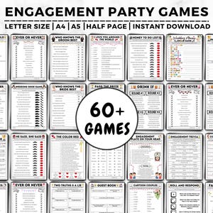 Engagement Party Games, Engagement Party Game Bundle, Couples Party Games, Proposal Party, Fiance Games, Engaged, Printable Engagement Games