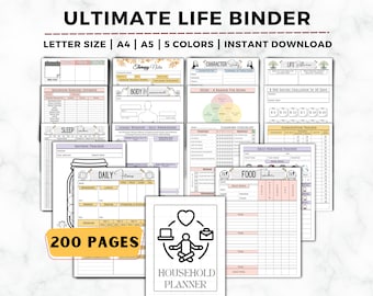 Life Binder, Household Planner, Productivity Planner, Household Budget, ADHD Planner, Family Planner, Household Management, Life Planner