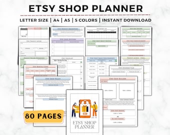 Etsy Shop Planner, Etsy Business Plan, Online Seller Planner, Etsy Guide, E-Commerce Planner, Etsy SEO, Etsy Selling Guide, Sell on Etsy