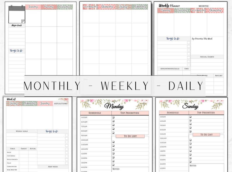 Direct Sales Planner Printable MLM Planner Power Hour - Etsy