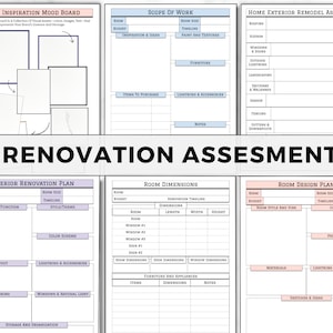 Home Renovation Planner, Home Improvement Planner For DIY Projects, Renovation Checklist, Renovation Budget, Interior Design, House Remodel image 4