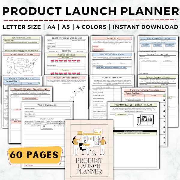 Produkteinführungsplaner, Produktmarketing, Kursmarketingplan, Kursstartplaner, Werbung, Einführungszeitachse, Produkteinführungsstrategie