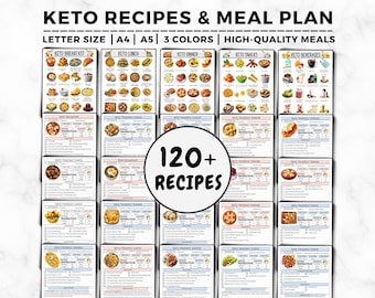 Keto Meal Plan, 128+ Recipes, Grocery List (Printable PDF)