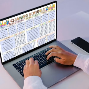 Elenco di controllo modificabile per il programma di pulizia: faccende settimanali, mensili e quotidiane (download digitale) immagine 5