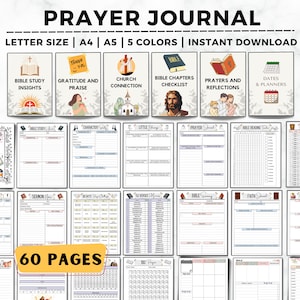 Prayer Journal, Bible Study Guide, Gratitude Journal, Faith Planner, Daily Prayer Planner, Sermons Notes, Reflection, Bible Study Journal