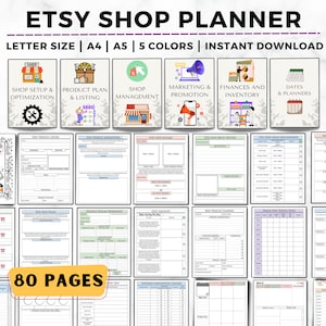 Etsy Shop Planner, Etsy Business Plan, Online Seller Planner, Etsy Guide, E-Commerce Planner, Etsy SEO, Etsy Selling Guide, Sell on Etsy