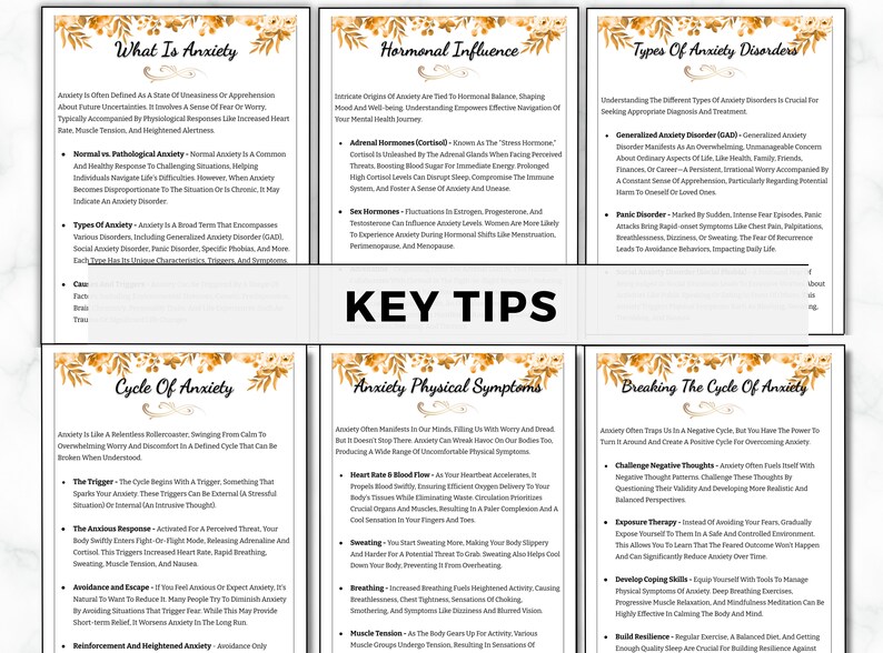 Anxiety Journal, Therapy Journal, Anxiety Worksheets, Mental Health Journal, Therapy Worksheets, Depression, DBT, CBT, Anxiety Tracker bild 10