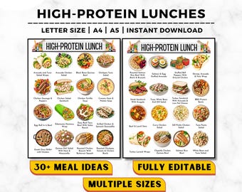 Ideas para almuerzos ricos en proteínas: Más de 30 planes de comidas (Descarga digital)